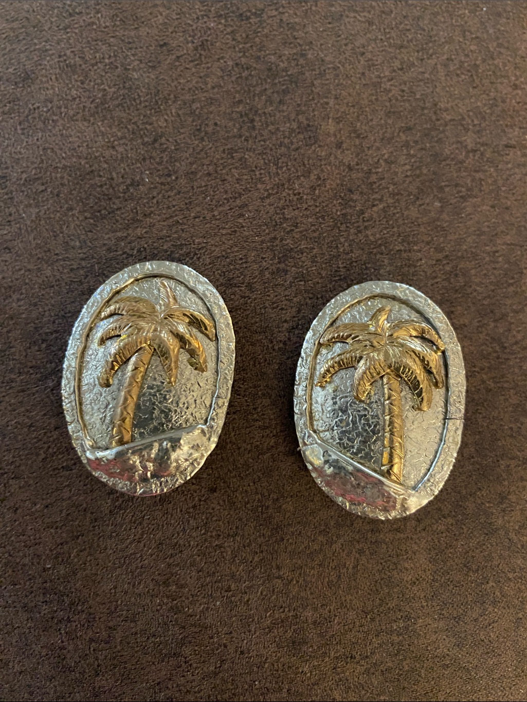Vintage Ixel Brutalist Clip Earrings